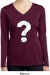 Ladies Distressed Question Dry Wicking Long Sleeve Shirt