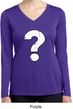 Ladies Distressed Question Dry Wicking Long Sleeve Shirt