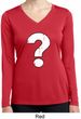 Ladies Distressed Question Dry Wicking Long Sleeve Shirt