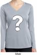 Ladies Distressed Question Dry Wicking Long Sleeve Shirt