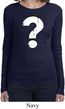 Ladies Distressed Question Long Sleeve Shirt