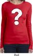 Ladies Distressed Question Long Sleeve Shirt