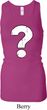 Ladies Distressed Question Longer Length Racerback Tanktop