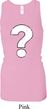 Ladies Distressed Question Longer Length Racerback Tanktop