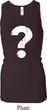 Ladies Distressed Question Longer Length Racerback Tanktop