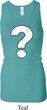 Ladies Distressed Question Longer Length Racerback Tanktop