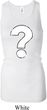 Ladies Distressed Question Longer Length Racerback Tanktop
