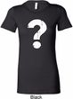 Ladies Distressed Question Longer Length Shirt