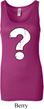 Ladies Distressed Question Longer Length Tank Top