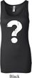 Ladies Distressed Question Longer Length Tank Top