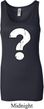 Ladies Distressed Question Longer Length Tank Top
