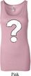 Ladies Distressed Question Longer Length Tank Top