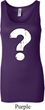Ladies Distressed Question Longer Length Tank Top