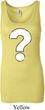 Ladies Distressed Question Longer Length Tank Top