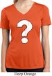 Ladies Distressed Question Moisture Wicking V-neck Shirt
