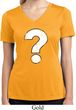 Ladies Distressed Question Moisture Wicking V-neck Shirt