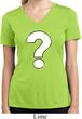 Ladies Distressed Question Moisture Wicking V-neck Shirt