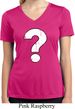 Ladies Distressed Question Moisture Wicking V-neck Shirt