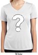 Ladies Distressed Question Moisture Wicking V-neck Shirt