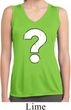Ladies Distressed Question Sleeveless Moisture Wicking Shirt