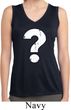 Ladies Distressed Question Sleeveless Moisture Wicking Shirt