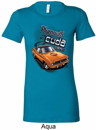 Ladies Dodge 1970 Plymouth Hemi Cuda Longer Length Shirt