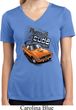 Ladies Dodge 1970 Plymouth Hemi Cuda Moisture Wicking V-neck Shirt