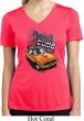Ladies Dodge 1970 Plymouth Hemi Cuda Moisture Wicking V-neck Shirt