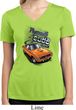 Ladies Dodge 1970 Plymouth Hemi Cuda Moisture Wicking V-neck Shirt