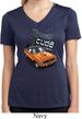 Ladies Dodge 1970 Plymouth Hemi Cuda Moisture Wicking V-neck Shirt