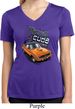 Ladies Dodge 1970 Plymouth Hemi Cuda Moisture Wicking V-neck Shirt