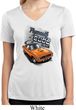 Ladies Dodge 1970 Plymouth Hemi Cuda Moisture Wicking V-neck Shirt