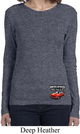 Ladies Dodge American Made Muscle Bottom Print Long Sleeve Shirt