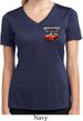 Ladies Dodge American Made Muscle Pocket Print Dry Wicking V-neck