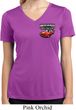 Ladies Dodge American Made Muscle Pocket Print Dry Wicking V-neck