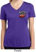 Ladies Dodge American Made Muscle Pocket Print Dry Wicking V-neck