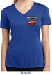 Ladies Dodge American Made Muscle Pocket Print Dry Wicking V-neck