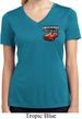 Ladies Dodge American Made Muscle Pocket Print Dry Wicking V-neck