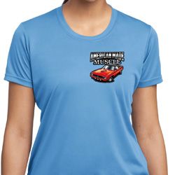 Ladies Dodge American Made Muscle Pocket Print Moisture Wicking Shirt Ladies Dodge American Made Muscle Pocket Print Moisture Wicking Shirt