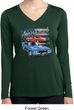 Ladies Dodge American Muscle Blue and Red Dry Wicking Long Sleeve