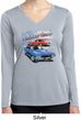 Ladies Dodge American Muscle Blue and Red Dry Wicking Long Sleeve