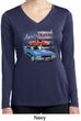 Ladies Dodge American Muscle Blue and Red Dry Wicking Long Sleeve