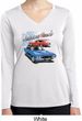 Ladies Dodge American Muscle Blue and Red Dry Wicking Long Sleeve