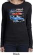 Ladies Dodge American Muscle Blue and Red Long Sleeve Shirt