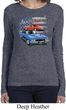Ladies Dodge American Muscle Blue and Red Long Sleeve Shirt
