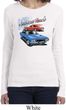 Ladies Dodge American Muscle Blue and Red Long Sleeve Shirt