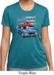 Ladies Dodge American Muscle Blue and Red Moisture Wicking Shirt