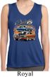 Ladies Dodge Blue and Orange Super Bee Dry Wicking Sleeveless Shirt