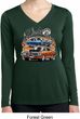 Ladies Dodge Blue and Orange Super Bee Dry Wicking Long Sleeve