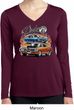 Ladies Dodge Blue and Orange Super Bee Dry Wicking Long Sleeve
